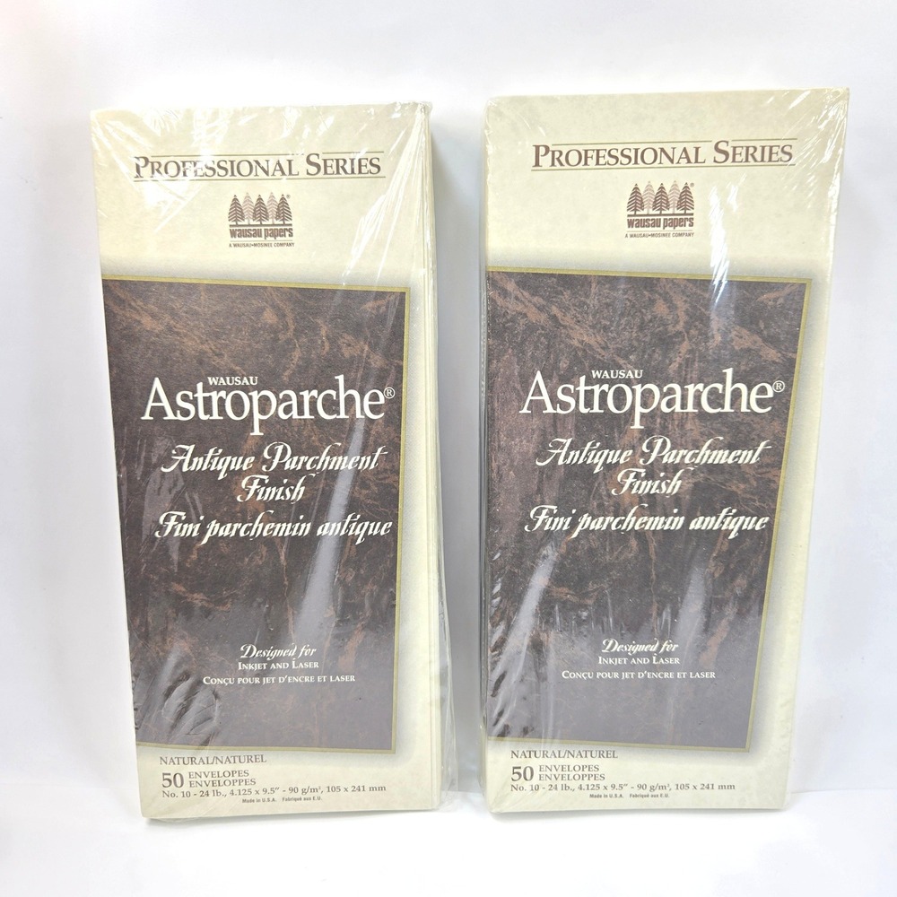 Wausau Astroparche Natural Antique Parchment No 10 Envelopes 24lb 100 Count